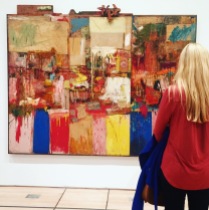 Candace and a Rauschenberg at the SF MoMA